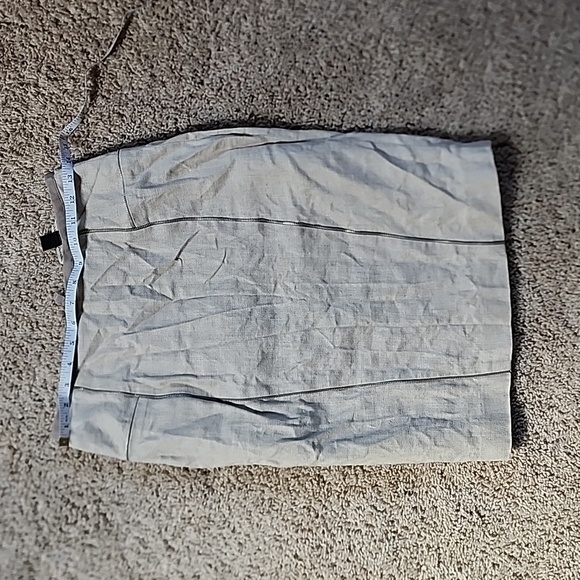 Sandra Augelazzi zippered beige pencil skirt sz 32 - Picture 1 of 4